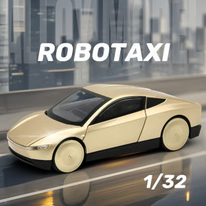 1:32 Scale Tesla Robotaxi Alloy Car Model Diecast Car Toys for Boys Birthday Gift Kids Toys Car Collection