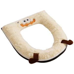 CHEORLIAN | Large Waterproof Thick Fleece Toilet Seat Cover