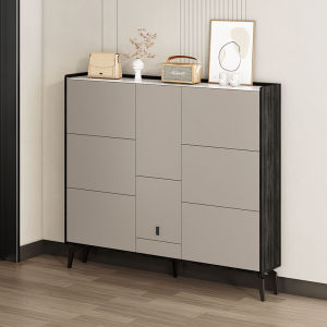 Foldable Ultra-Thin Rock Panel Shoe Cabinet Modern Minimalist Entrance Hall Home Doorway Small Apartment Style Furniture
