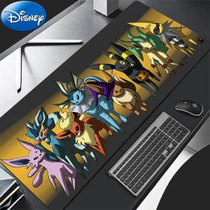 Bandai | 90x40cm Mouse Pad Pokemon Anime Cute Girl Gabinete Gamer Computer Desk Mat Keyboard Pad PC Gaming Accessories Lock Edge Mousepad