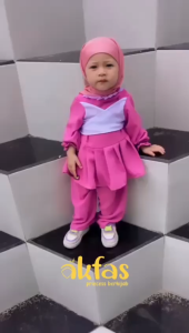 AKFAS-  Set Baju Muslim Outfitt Anak Cringkle Airflow Kode 20