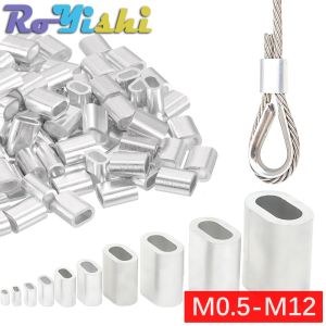 Oval Wire Rope Crimp Sleeve M0.5 to M12 Cord Lock Aluminum Ferrules Stopper Hardware Accessories