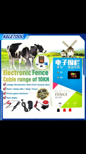 Electric Fence Energizer 220V/12V Adjustable Pulse Digital Display Alarm for Poultry Farm/Livestock