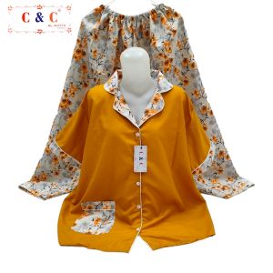 BAJU TIDUR PIYAMA/CP JUMBO KOMBINASI/KATUN EROPA
