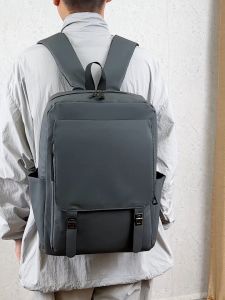 2024 New Backpack Mens Fashionable All-match Simple Bag 15.6 Inch Computer Backpack Large Capacity Travel Bag for Men COD