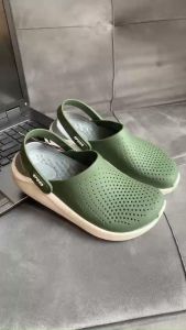 Dép Cros literide nữ nam clog Quai ngang bít đầu nhiều màu chống hôi chân cá tính siêu nhẹ đi nắng đi mưa thoải mái - Ảnh chụp thật/ video tự quay. Giày sục sandal Cross quai ngang bít đầu nam nữ kèm tem mác đầy đủ