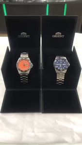 Đồng hồ cơ nam Orient Watch Sport Mako FAA0200 máy automatic tích cót tự động và lên cót tay kiểu dáng thể thao vòng Benzel xoay bấm giờ  mặt kính cường lực chống xước chống nước 20 ATM dây thép đeo tay cao cấp chính hãng