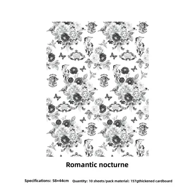 Thickened Card Paper Flower Bouquet Packaging Material Floral Art Arrangement Fixeding Sheet for Flower Shop Business
