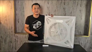 QUẠT ỐP TRẦN CÔNG NGHIỆP 600x600 CÓ REMOTE 220V 140W