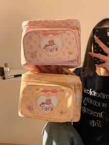 Cute Portable Large Capacity Cosmetic Bag Waterproof Travel Toiletry Bag for Women Skin Care Product Storage Box Carry-On