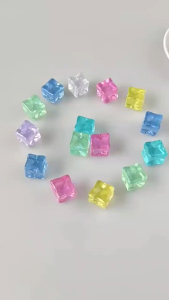 Transparency luminous starry sky luminous fine sparkling ice cube 18mm luminous fine sparkling ice cube DIY acrylic ice cube blind bag high