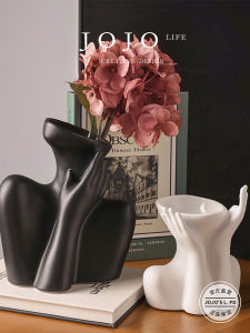 Luxurious Ceramic Flower Vase JOJOS L PD.Wire Simple Modern Style for Living Room TV Cabinet Decoration Flower Arrangement