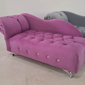 1 SET ) 1 SOFA SANDAR + 2 STOOL BULAT bahan buludru berkualitas