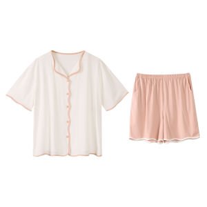 Bộ đồ ngủ nữ MiiOW vải lụa băng tay ngắn quần short thoáng khí
