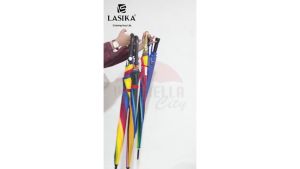 Payung Golf Jumbo Rainbow Pelangi 16 jari Gagang J Merk Kapal