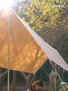 🔥พร้อมส่ง🔥 ฟลายชีท​ ขนาด4.5x3ม ฟรายชีท ผ้าใบ อุปกรณ์​ครบชุด​ เต้นท์แคมปิ้ง ผ้าคลุมเต้นท์ สำหรับกันฝน กันแดด แถมฟรีถุงใส่ H0036