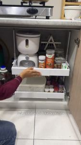 GSlife🔥แนะนำ🔥 ชั้นวางแบบดึงออก ตะกร้าดึงออกได้ 1-2 ชั้น ปรับระดับได้ โครงลิ้นชักตู้ครัว ความจุใหญ่+ประหยัดพื้นที่ ชั้นวางของ