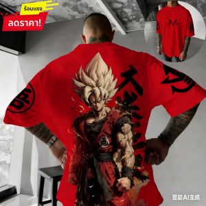 เสื้อยืดลายดราก้อนบอล ซุนโกคู ไซย่า 2025 สไตล์ฮาราจูกุ ฤดูร้อน ผู้ชาย โอเวอร์ไซส์ เรโทร สตรีทแวร์ ผู้หญิง ลำลอง แขนสั้น ยูนิเซ็กส์ เสื้อท็อป Y2k
