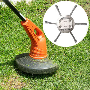 6 Inches Steel Wire Brush Cutter Trimmer Head Wired Trimmer Blade Garden Grass Trimmer Head for Moss Grass Rust Removal Tool