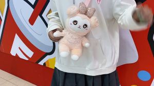 Túi đeo chéo Cừu Bông đính nơ màu Hồng đeo vai dễ thương cho bạn gái