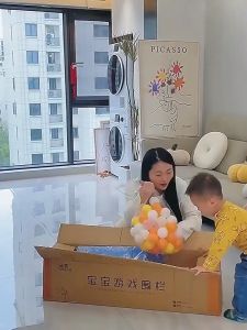 Free Shipping Playpen for Babies: Large Indoor Playpen with Balls, Stainless Steel Frame & Breathable Mesh Bed Fence