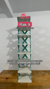 Mall Perabot | Rak Sepatu Sendal X 4 / 5 Susun Tempat Sandal | Serbaguna Rak Silang Murah