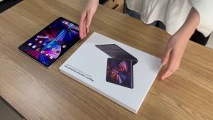 AJIUYU Korean Magic Keyboard For iPad Pro 11 Inch 2nd 3rd 12.9 6th 2018-2022 Air 4th 5th Smart Cover Case Backlit Touch 한국어 키보드