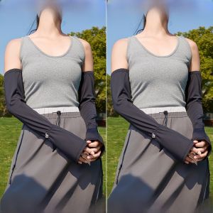Miiow | Womens Ice Sensation Sun Protection Sleeve Covers Summer 2025 Outdoor Nylon Long Sleeve Arm Protector UV Protection