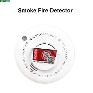 Wireless Smoke Detector Fire Sensor Smoke Fire Alarm Independent Photo electric Smoke Detector High Sensitive Home Fire Safety Photosensitive Transmission Alarm