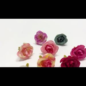 20Pcs 2cm Mini Rose Artificial Flowers Heads For Home Decor Wedding Decoration Fake Flowers DIY Wreath Scrapbook Gifts Accessory