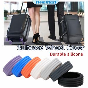ItemMart 8PCS/Set Luggage Wheels Protectors Silicone Reduce Noise Cover Luggage Accessories