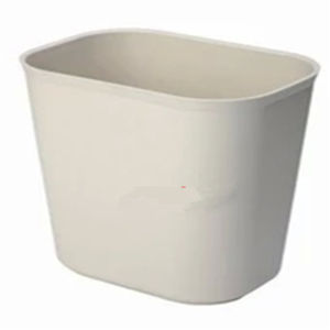 Small Non-Lid Fireproof Trash Can Hotel Home Living Room Cloud White Guest Room Waste Bin Plastic Long Tub Shape 14L Capacity