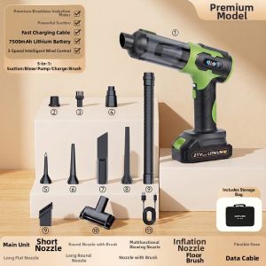 Powerful Portable Car Vacuum Cleaner Blower Suction Dual Use