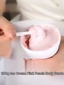 MEIDIAN Peach Clear Body Scrub Peach Clear Whitening Exfoliator Moisturizing Body Scrub Cream 200ml