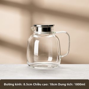 ZHUXI | Bình Nước Kính Dung Lượng Lớn Chống Nhiệt Bền