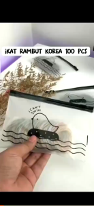 Ikat Rambut isi 100pcs/ Kunciran Rambut Pouch Korea/ Karet Rambut