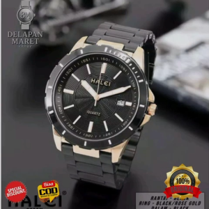 Jam Tangan DM33388 Analog HALEI Quartz Rantai Elegan – Jam Tangan Pria Wanita Stainless Steel Fashion Classic Premium