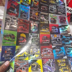 STIKER BUS BASURI FULL KOTAK ISI 48 BAHAN HOLOGRAM ORIGINAL ANTI AIR
