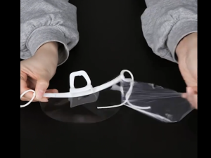 10 ชิ้น/แพ็ค หน้ากากกันน้ำลาย ปิดปากพลาสติก ชิ้นละ 5.5 บาท สำหรับทำอาหาร