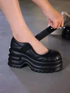 Giày Búp Bê Kiểu Pháp Đế 9CM quai dán L560-2141 (Form hơi rộng)