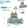 UTL Screw Type Terminal Block End Plate Phoenix Contact Weidmuller UDK4 UKK5-PV UKKB5 DK4QV/35 EK6/35. 