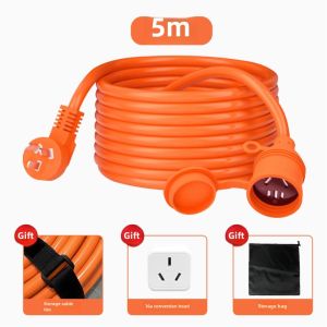 Electric Vehicle Charging Extension Line 4 Square 16A Socket Grounding Board for BYD Qin BAIC New Energy Electric Cars