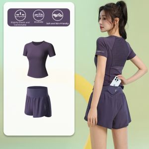 BAISILING | Professional Training Suit Yoga Gym Clothing Rear Phone Pocket