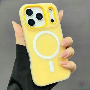 Magnetic Matte Cover for IPhone 17 Air 17 Pro Max 16 Plus 15 14 13 12 11 Pro Max Frosted Full Protection Phone Case