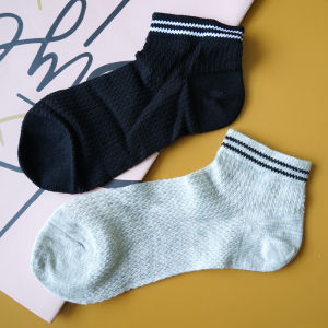 ถุงเท้าเด็กผ้าฝ้ายสแปนเด็กซ์บางเฉียบระบายอากาศได้ดีสำหรับฤดูร้อน ถุงเท้าเด็กชายและเด็กหญิง ถุงเท้าเด็กวัยกลางคนและโต