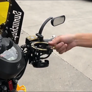 Foldable Motorcycle Bottle Holder Turntable Bicycle Water Bottle Cage Cup Holder Universal Premium Handlebar Mount Cup Holder