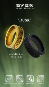 Emrys DUSK Premium Ring Cincin Titanium Pria Wanita