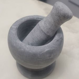 เครื่องบดกระเทียมหินธรรมชาติ เครื่องบดกระเทียมแบบมือ หม้อบดกระเทียม หม้อบดกระเทียมแบบบดละเอียด อุปกรณ์ครัว วัสดุหิน ผลิตภัณฑ์ครัวเรือน