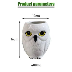 Cangkir Gelas Mug Keramik Lucu Karakter HARRY POTTER OWL SHEIN 600ml Mug Cup Ceramic Cute Ceramic Owl Mug For Christmas Gift Unik Kado Gift Hadiah