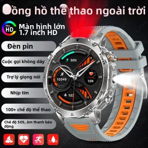 LIGE | Đồng Hồ Thông Minh Pin Lớn 1400mAh Thể Thao Chống Nước Cuộc Gọi Bluetooth Màn Hình HD 1.7 Trợ Lý Giọng Nói Dành Cho Nam Giới Theo Dõi Nhịp Tim Ngoài Trời Máy Theo Dõi Nhịp Tim